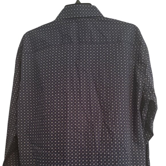 Bugatchi Long Sleeve Button Down-Navy Blue-16.5/Large-Worn Once - EUC - Cotton - Picture 2 of 5